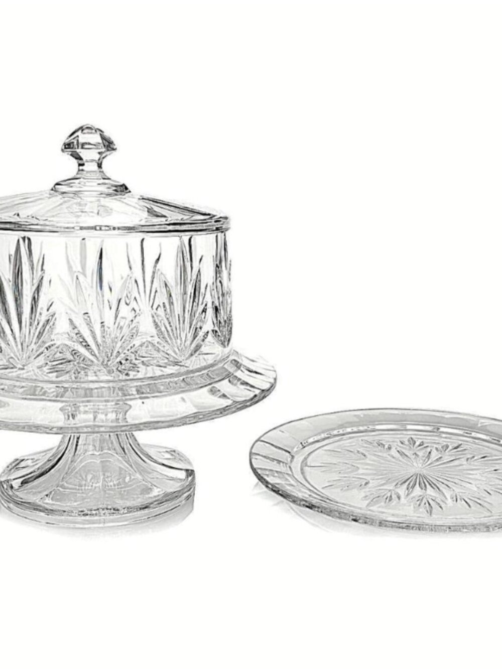 Marquis Waterford Crystal Casey 4 in 1 Cake Stand Dome Lid & Plate 40029616